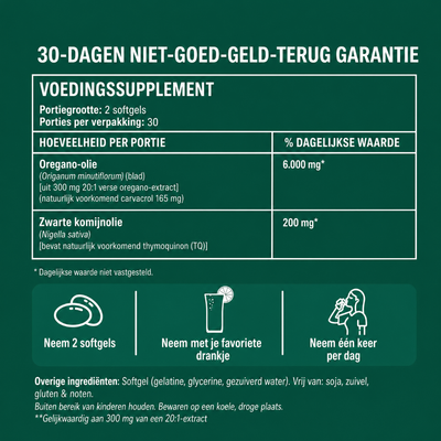 Pure Lune® Oregano Olie Softgels